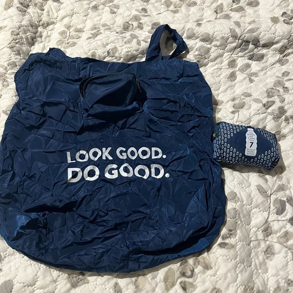 Sperry Navy Blue Reusable Bag set of 2